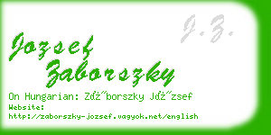 jozsef zaborszky business card